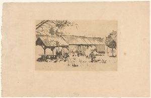 Bijgebouw in de natuur op Java