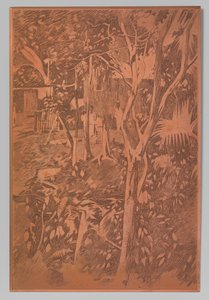 Ansicht in der Kampong, Buitenzorg door Willem Witsen