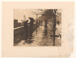Gezicht op Victoria Embankment in Londen