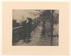 Gezicht op Victoria Embankment in Londen