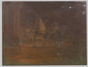 Rijtuig onder Waterloo Bridge, Londen door Willem Arnoldus Witsen