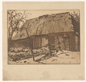 Schuur met hek in Brabant