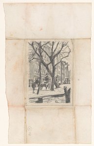 Stadsgezicht te Amsterdam: Rechtboomsloot door Willem Arnoldus Witsen