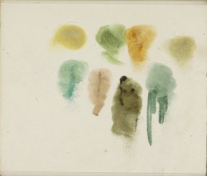 Studieblad met kleurproeven door Willem Arnoldus Witsen