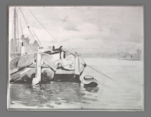 Twee schuiten door Willem Arnoldus Witsen