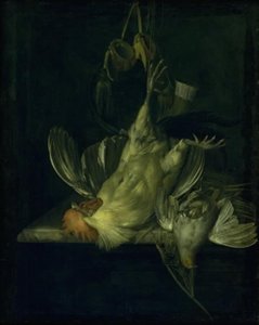 Een dode witte haan door Willem van Aelst