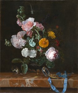 Vanitas bloemenstilleven, ca. 1656-1657 door Willem van Aelst