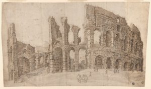 Ruïnes van het Colosseum in Rome door Willem van Nieuwlandt II