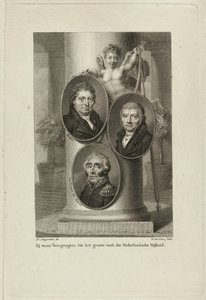 Gedenkteken met de portretten van Joan Melchior Kemper, Cornelis Anthony Fannius Scholten, Gijsbert Carel Rutger Reinier van Brienen van Ramerus. NL-HlmNHA 1477 53011449 door Willem van Senus