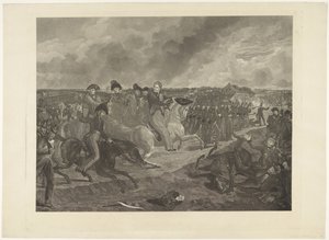 Prins van Oranje in de slag bij Quatre-Bras, 1815