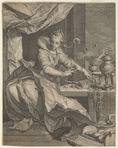 Allegorie van rijkdom en luxe door Willem van Swanenburgh