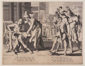 Cambyses beveelt villen, plaat 6 uit Tronen van gerechtigheid (Thronus Iustitiae)