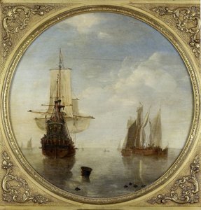 Schepen voor anker door Willem van de Velde (II)