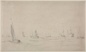 Schepen op een ruwe zee