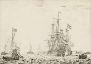 Nederlandse schepen bij de kust