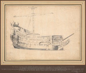 Een Engels schip (De Leeuw) c.1648 door Willem van de Velde the Elder