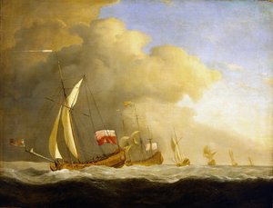 Groep Britse koninklijke jachten op zee