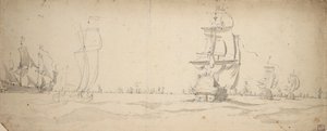 Nederlandse schepen op weg naar de hoofdvloot, mei? 1672, ca. 1672