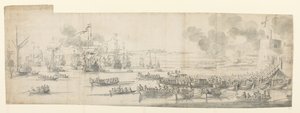 Maria van Modena aan boord in Gravesend