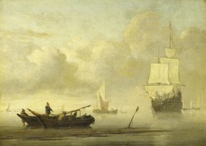  door Willem van de the Younger (attr.to) Velde