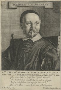 Portret van Antonius Schellingwou door Willem van der Laegh