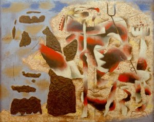 Atlantis door Willi Baumeister