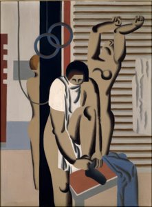 Vrouwen in de gymzaal door Willi Baumeister