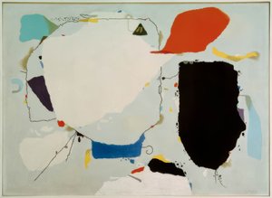 Monturi in rood en blauw door Willi Baumeister