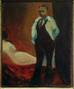 Selbstporträt im Atelier von Willi Baumeister