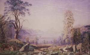 Loch Garry, Invernesshire, Herfst 1856 door Joseph Mallord William Turner