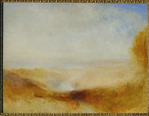 Landschap met een rivier en een baai in de verte ... door William (1789 1862) Turner