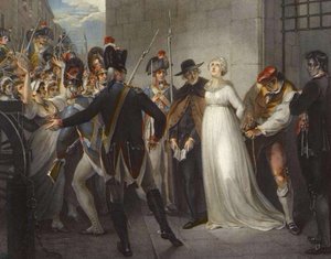 Marie-Antoinette verlaat de Conciergerie, op 16 oktober door William (after) Hamilton