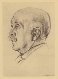 Portret van Max Beerbohm door William (after) Rothenstein