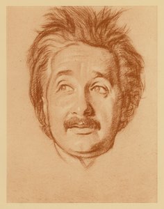 Portret van Professor Albert Einstein door William (after) Rothenstein