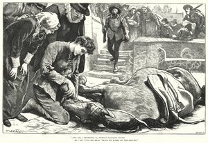 Hoe ze het goede nieuws van Gent naar Aken brachten (gravure)