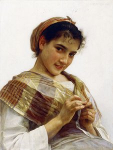Een Bretonse meisje door William Adolphe Bouguereau