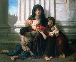 Liefdadigheid of Het Arme Gezin, 1865 door William Adolphe Bouguereau