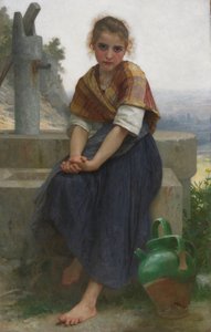 Frans:  La Cruche Cassée De gebroken waterkruik door William Adolphe Bouguereau