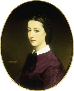 Portret van een Jonge Dame door William Adolphe Bouguereau