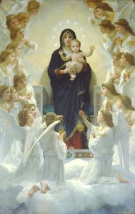 De koningin van de engelen of De Maagd met de engelen door William Adolphe Bouguereau