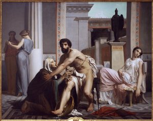 Odysseus herkend door zijn verpleegster, Euryclee