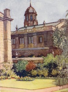 Sheldonian Theatre en Bodleian Library vanuit de tuin van de rector, Exeter College door William Ainsworth Wildman