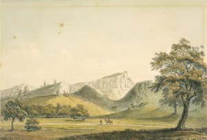 Een opmerkelijke berg bij de rivier van Monterrey door William Alexander