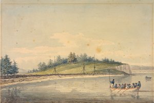 Opmerkelijke ondersteunde palen, in Port Townsend, Golf van Georgië
