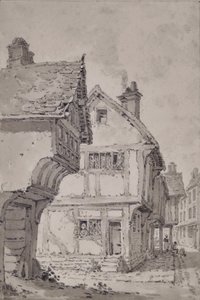 Straatscène door William Alexander