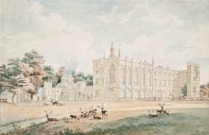 Uitzicht vanuit het zuidwesten, Cassiobury, Hertfordshire door William Alexander