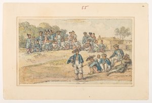 f.11 55 Studies van Chinezen, uit een Album van 372 tekeningen van landschappen, kustlijnen, kostuums en het dagelijks leven gemaakt tijdens Lord Macartney