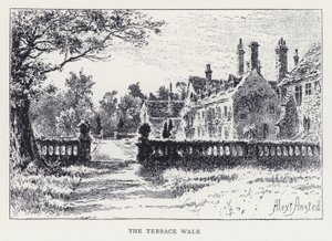 De terraswandeling (gravure) door William Alexander Ansted