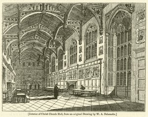 Interieur van Christ Church Hall door William Alfred Delamotte