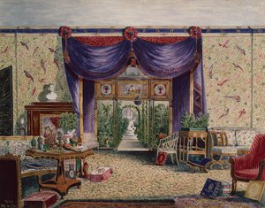 De Chinese Kamer in Middleton Park, Oxfordshire door William Alfred Delamotte
